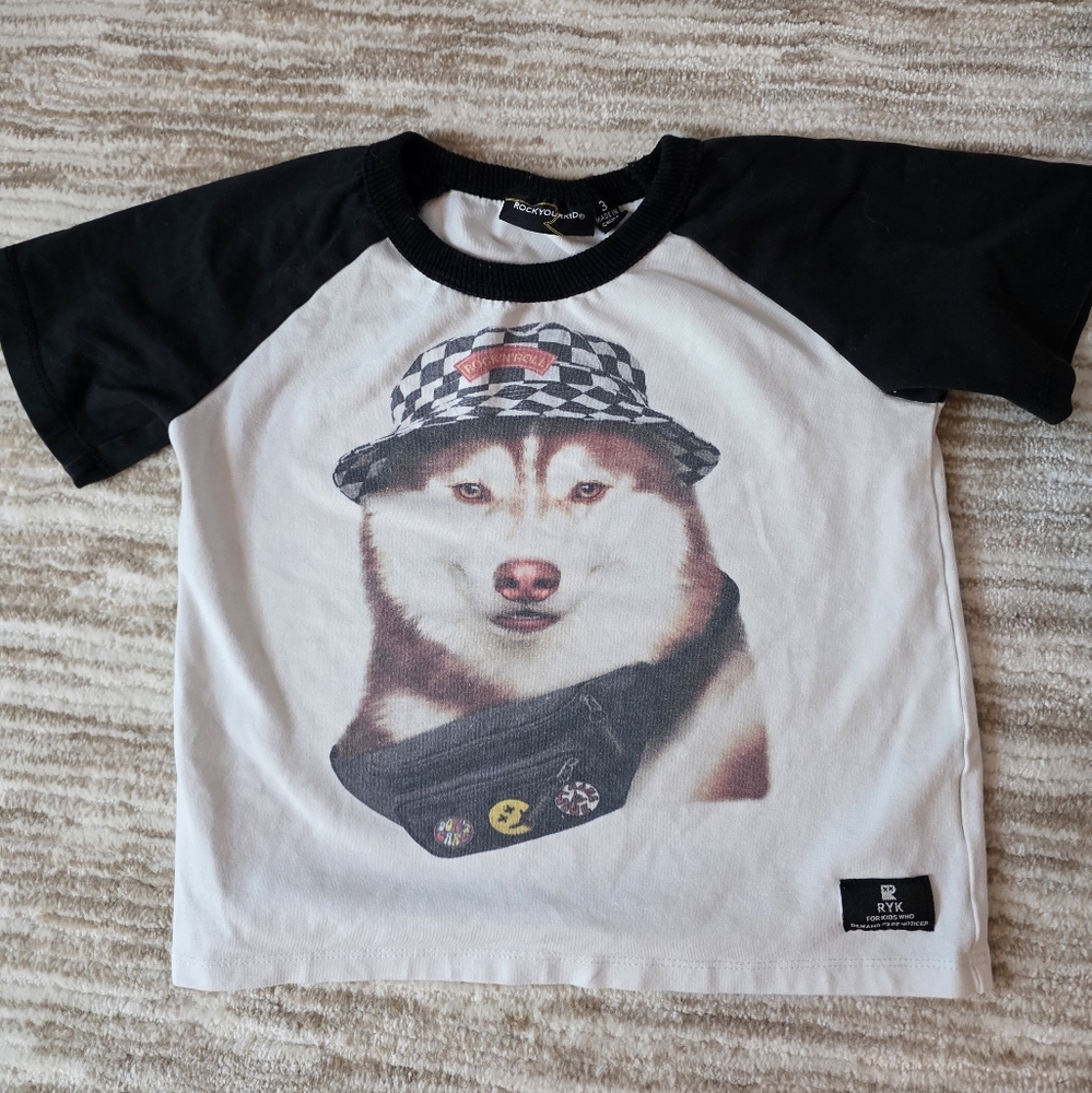 RYK Graphic T-Shirt with Husky Print Size 3